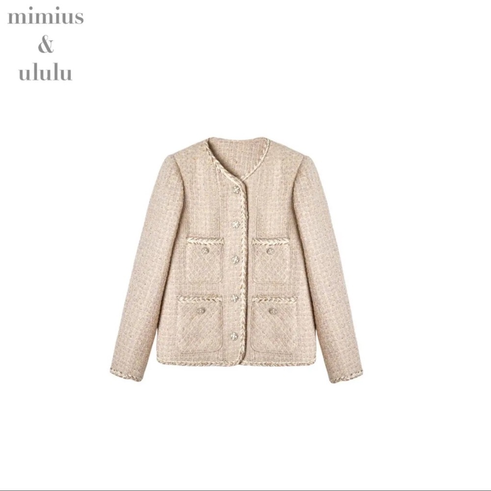 Light Dirty Blush Tweed Jacket